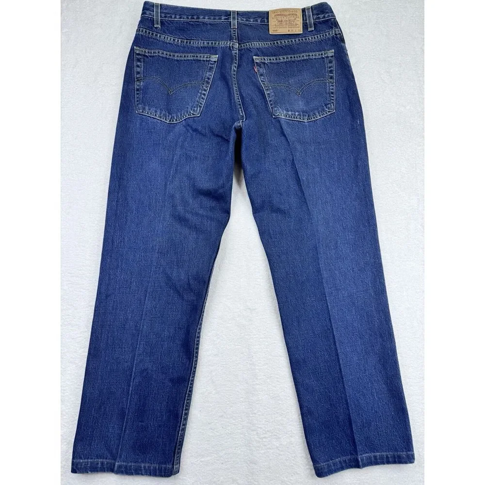Levis 505 VINTAGE 89'Jeans‎ Blue Regular Fit Straight Leg Denim 38Wx30L.